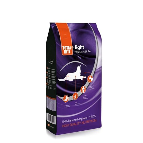 Total Bite Senior Light, voor de oudere en/of te zware hond