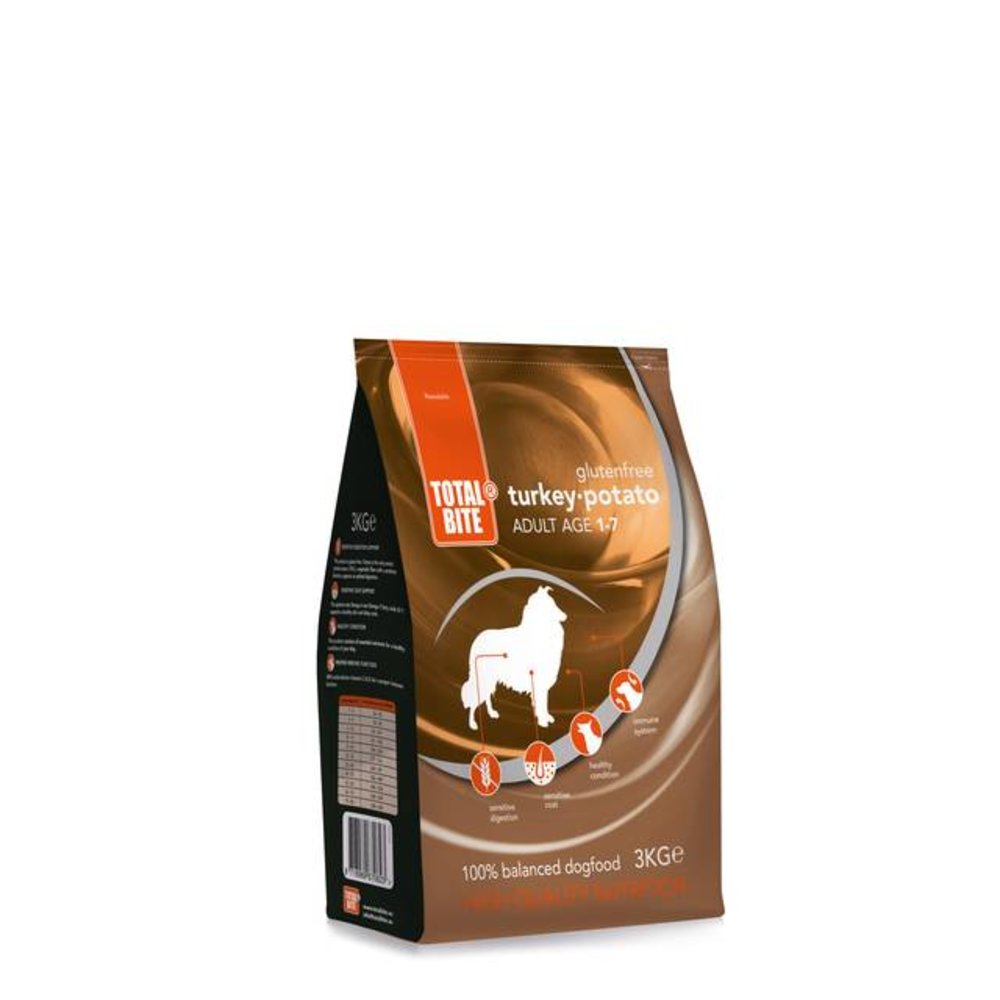 Total Bite Turkey Potato, voor de gevoelige hond Total Bite Turkey Potato, voor de gevoelige hond
