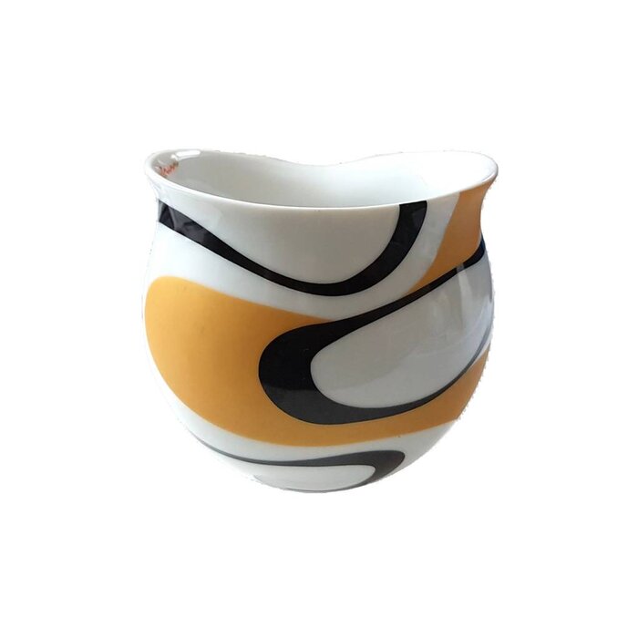 Colani Porzellanserie Colani Kaffeebecher, Wave black | Luigi Colani Design Tasse in schwarz-gold aus Porzellan