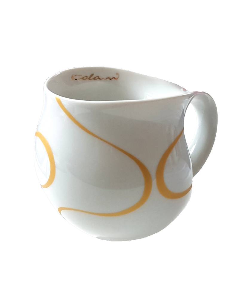Colani Porzellan online kaufen Colani Kaffeebecher, Loop gold | Colani Design Tasse aus Porzellan
