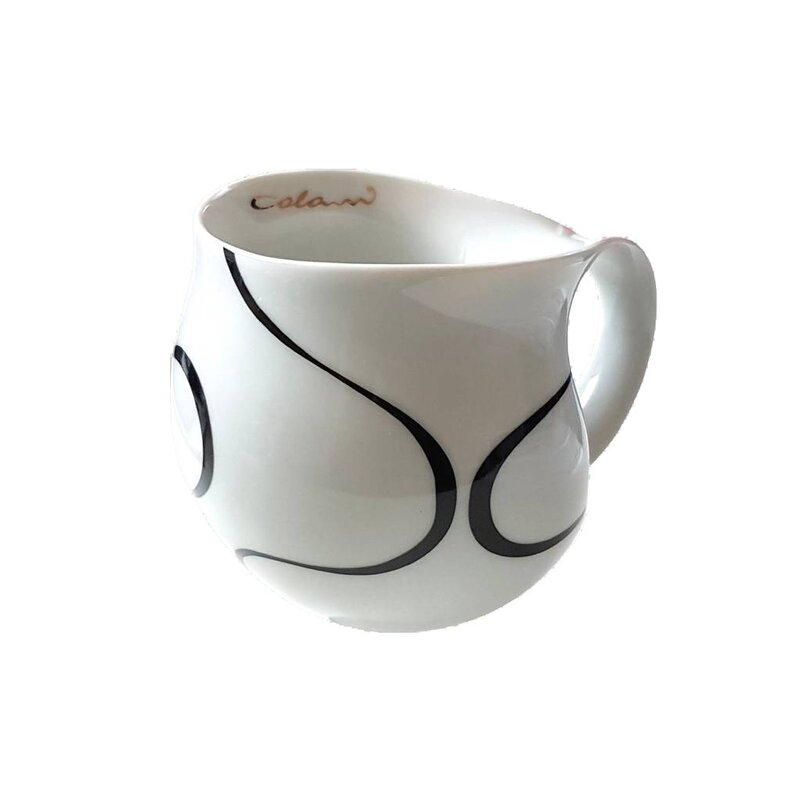 Colani Porzellanserie Colani Kaffeebecher, Loop black | Colani Design Tasse aus Porzellan