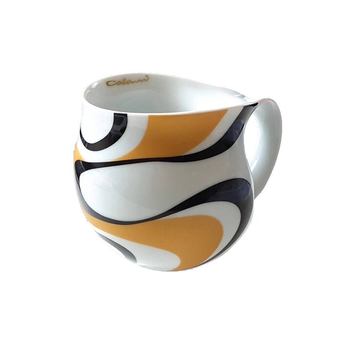 Colani Porzellanserie Colani Kaffeebecher, Wave black | Luigi Colani Design Tasse in schwarz-gold aus Porzellan
