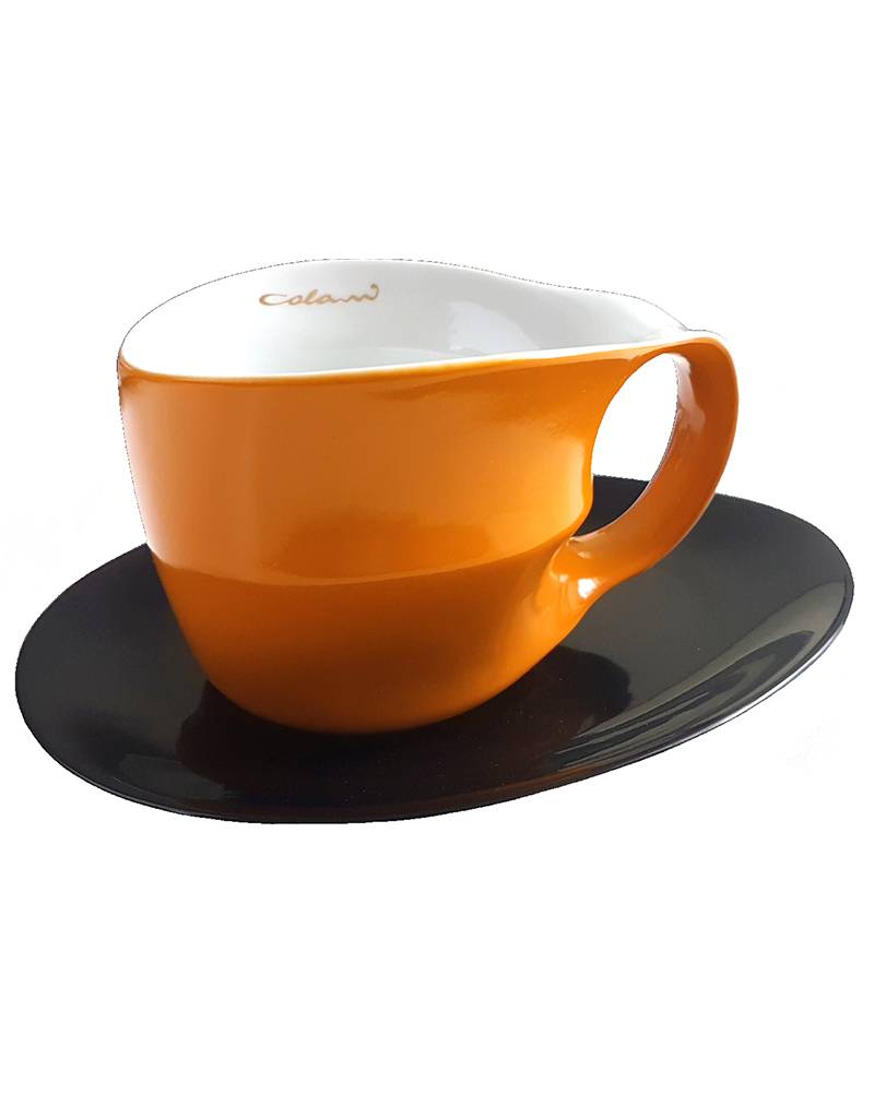 Colani Porzellan online kaufen  Colani Jumbotasse Orange | Porzellan Tasse mit Unterteller