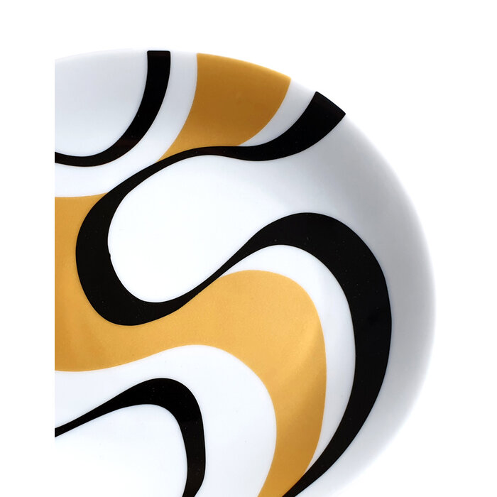 Colani Porzellanserie Colani Dessertteller I gold-schwarz I Teller I Porzellan