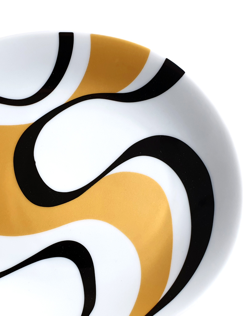 Colani Porzellanserie Colani Dessertteller I gold-schwarz I Teller I Porzellan