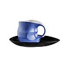 Colani Kaffee-/Cappuccinotasse inkl. Unterteller blau