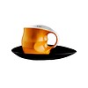 Colani Kaffee- Cappuccinotasse  inkl. Unterteller | orange