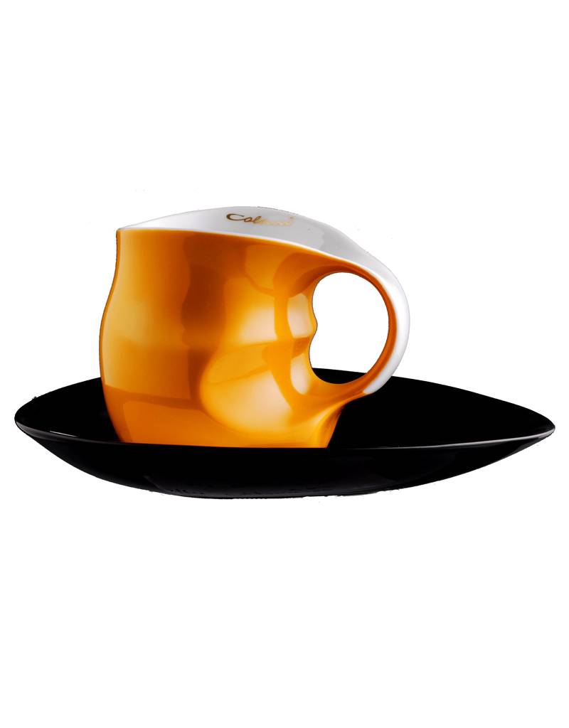 Colani Porzellanserie Colani Kaffee- Cappuccinotasse  inkl. Unterteller | orange
