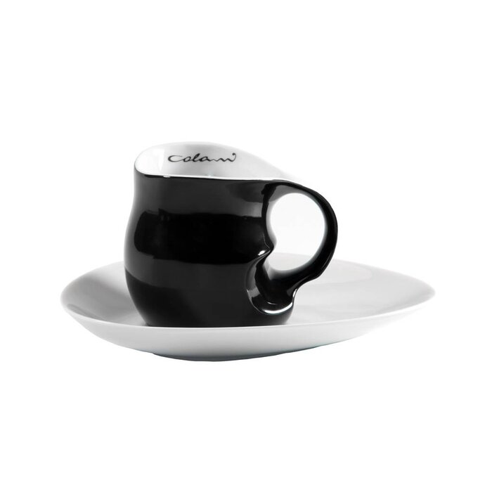 Colani Porzellanserie Colani Kaffee-/Cappuccinotasse inkl. Unterteller schwarz