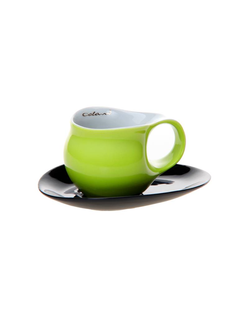 Colani Porzellanserie Colani Espressotasse, groß inkl. Unterteller | grün