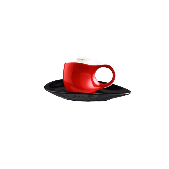 Colani Porzellanserie Colani Espressotasse | Tasse inkl. Unterteller | rot
