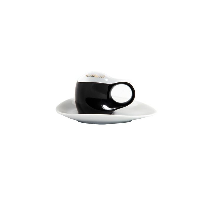 Colani Porzellanserie Colani Espressotasse | Tasse inkl. Unterteller | schwarz