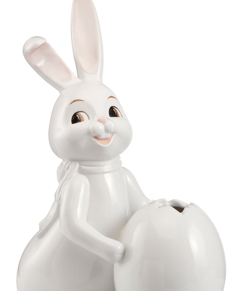 Goebel Osterhase weiß - Vase Ei | KONTRASTE Snow - Hase white mit