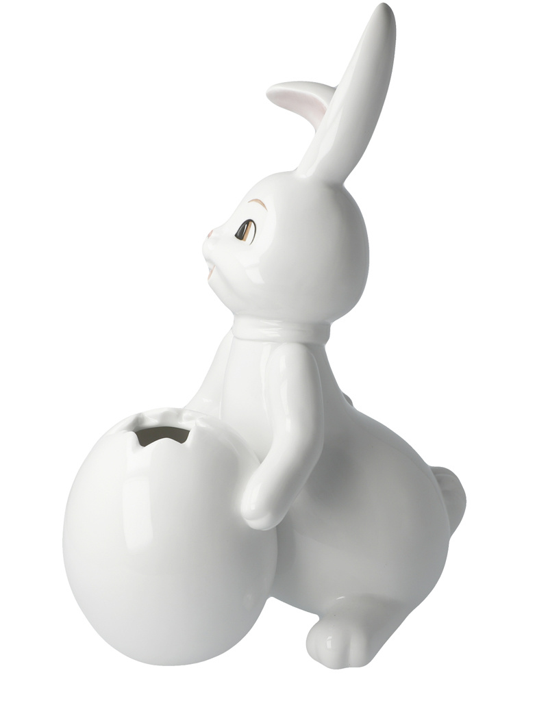 white - Osterhase | weiß - Snow KONTRASTE Goebel mit Vase Ei Hase