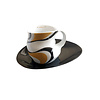 Colani Kaffee-/Cappuccinotasse  incl. Unterteller | gold-schwarz