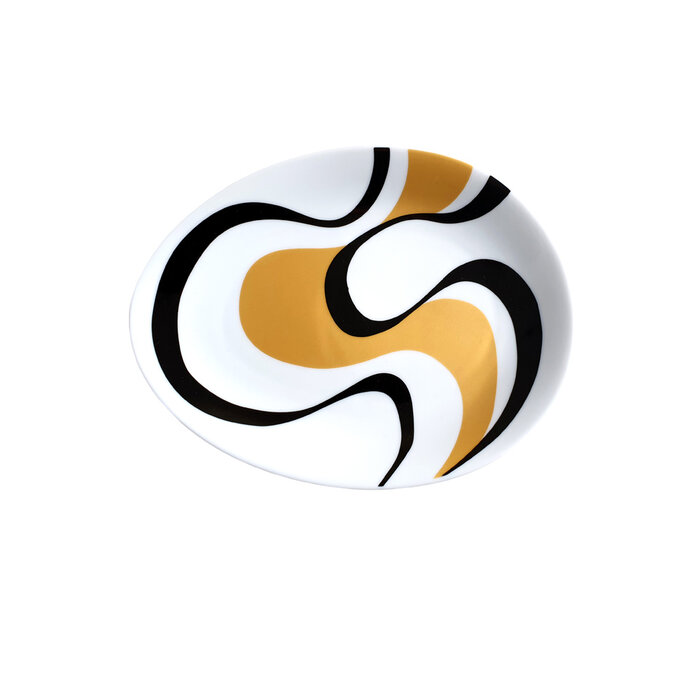Colani Porzellanserie Colani Dessertteller I gold-schwarz I Teller I Porzellan