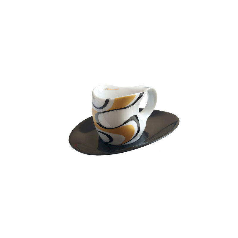 Colani Porzellan online kaufen   Colani Espressotasse inkl. Unterteller | gold-schwarz
