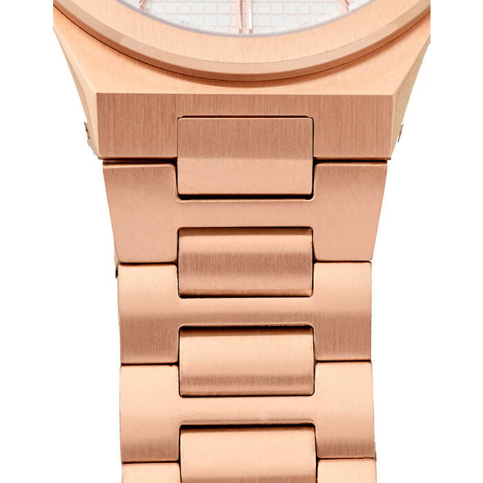 Cluse Minimalistische Eleganz CLUSE Vigoureux H-Link CW0101210001 – Damenuhr Roségold-Weiß