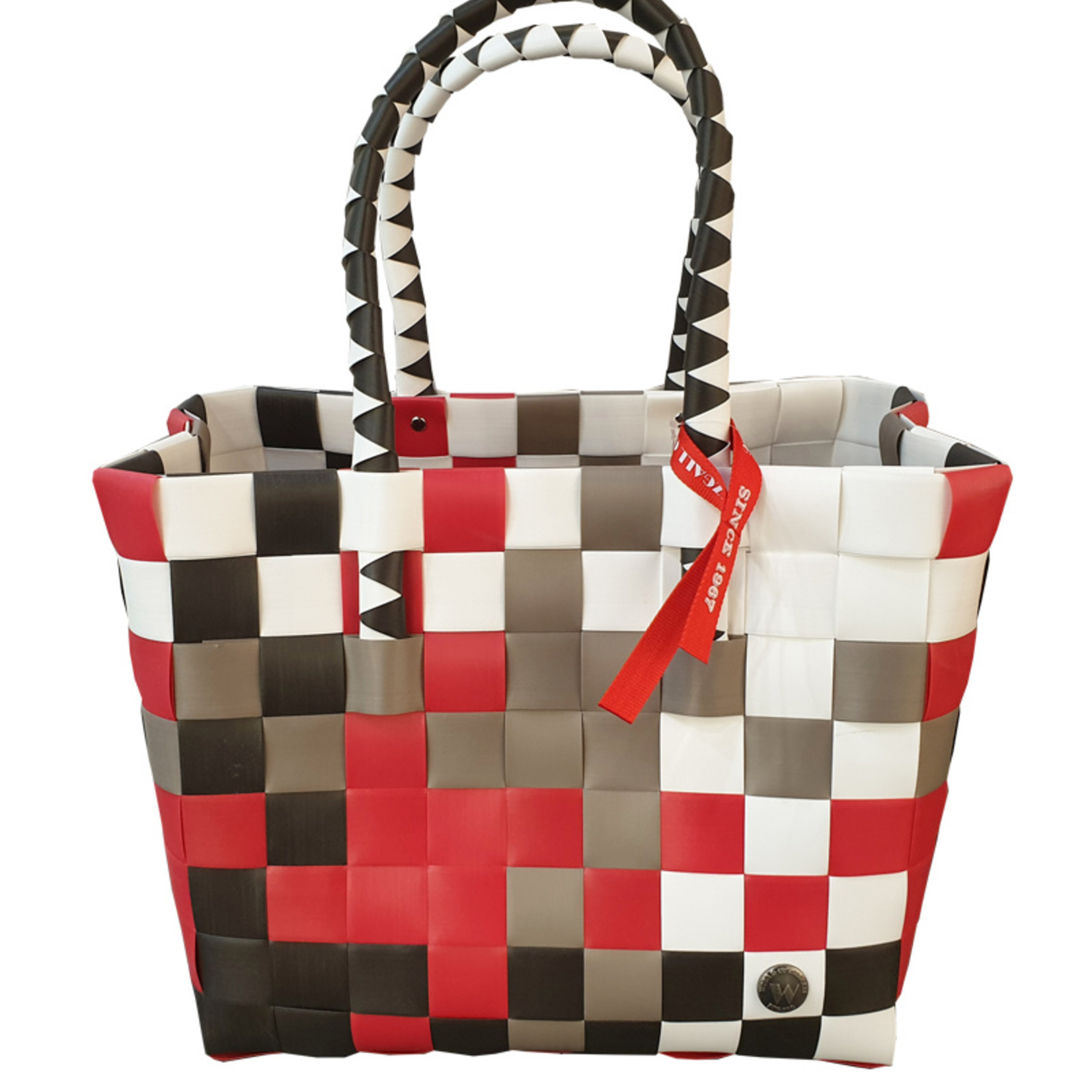 ICE BAG Taschen ICE BAG Shopper 5010-81 | Witzgall Einkaufstasche Klassik | rot-weiß-braun