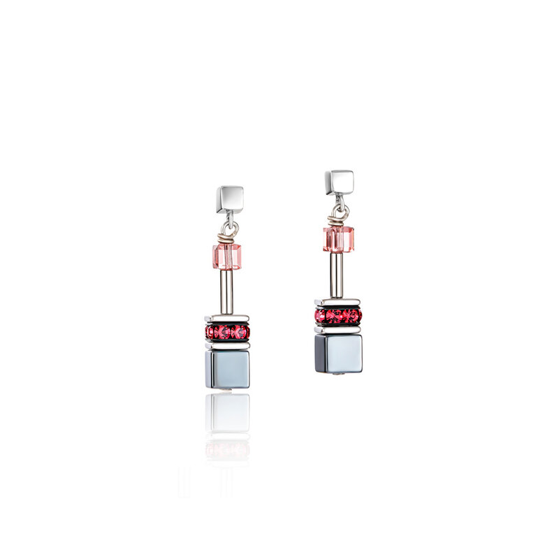 COEUR DE LION COEUR DE LION Ohrstecker 2840/21-1578 – GeoCUBE® Multicolor