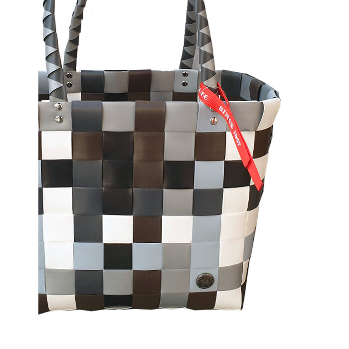 ICE BAG Taschen  Witzgall Shopper grau-braun-schwarz-weiß