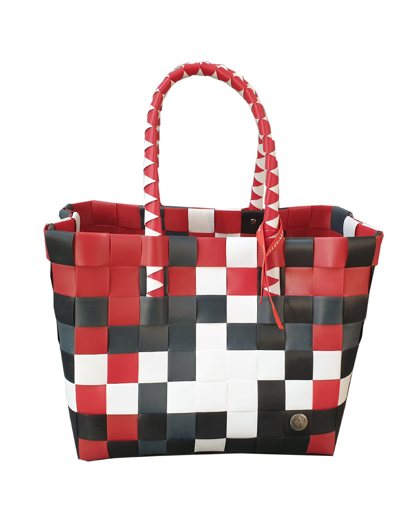 ICE BAG Taschen ICE BAG Shopper 5010-59 | Witzgall Einkaufstasche Klassik | rot-schwarz-weiß