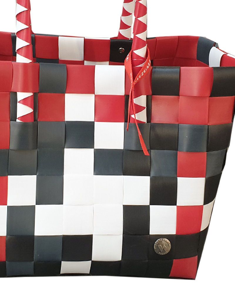 ICE BAG Taschen ICE BAG Shopper 5010-59 | Witzgall Einkaufstasche Klassik | rot-schwarz-weiß