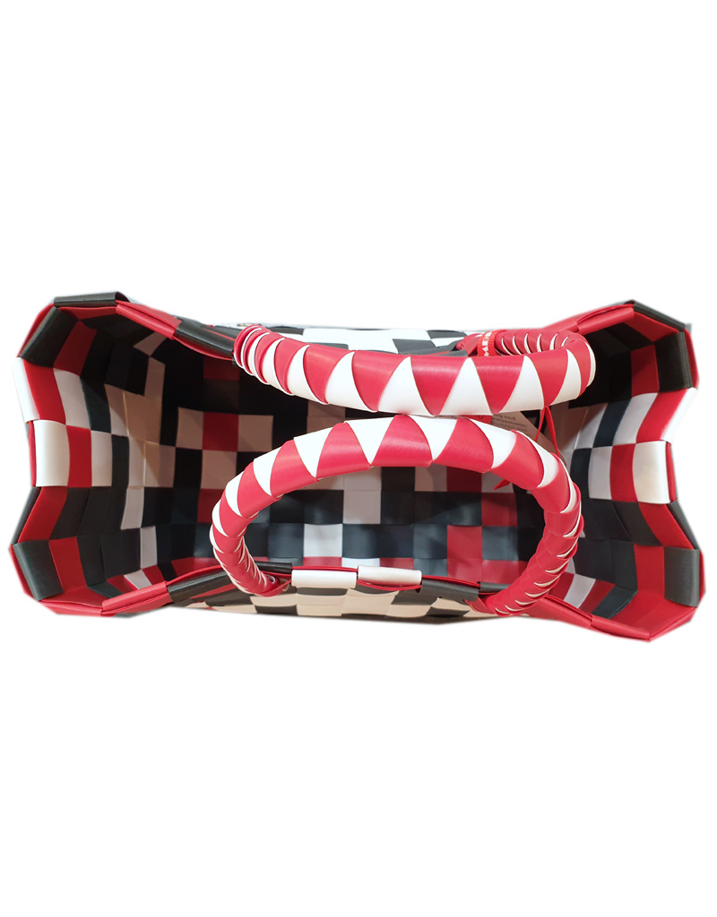 ICE BAG Taschen ICE BAG Shopper 5010-59 | Witzgall Einkaufstasche Klassik | rot-schwarz-weiß