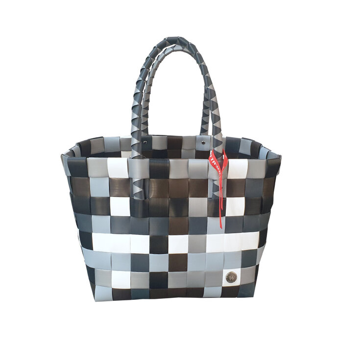 ICE BAG Taschen ICE BAG Shopper 5010-03 | Witzgall Einkaufstasche Klassik | grau-braun-schwarz-weiß