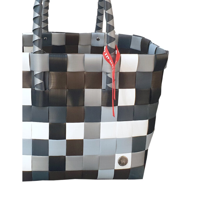 ICE BAG Taschen ICE BAG Shopper 5010-03 | Witzgall Einkaufstasche Klassik | grau-braun-schwarz-weiß