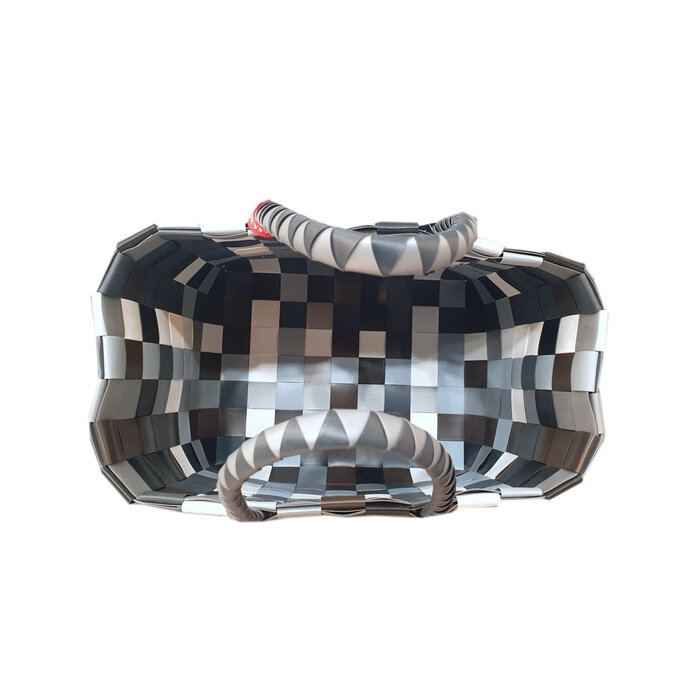 ICE BAG Taschen ICE BAG Shopper 5010-03 | Witzgall Einkaufstasche Klassik | grau-braun-schwarz-weiß