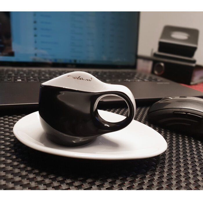Colani Porzellanserie Colani Espressotasse | Tasse inkl. Unterteller | schwarz