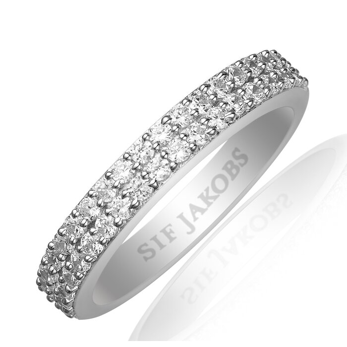 SIF Jakobs Jewellery RING CORTE DUE MIT WEISSEN ZIRKONIA (56)