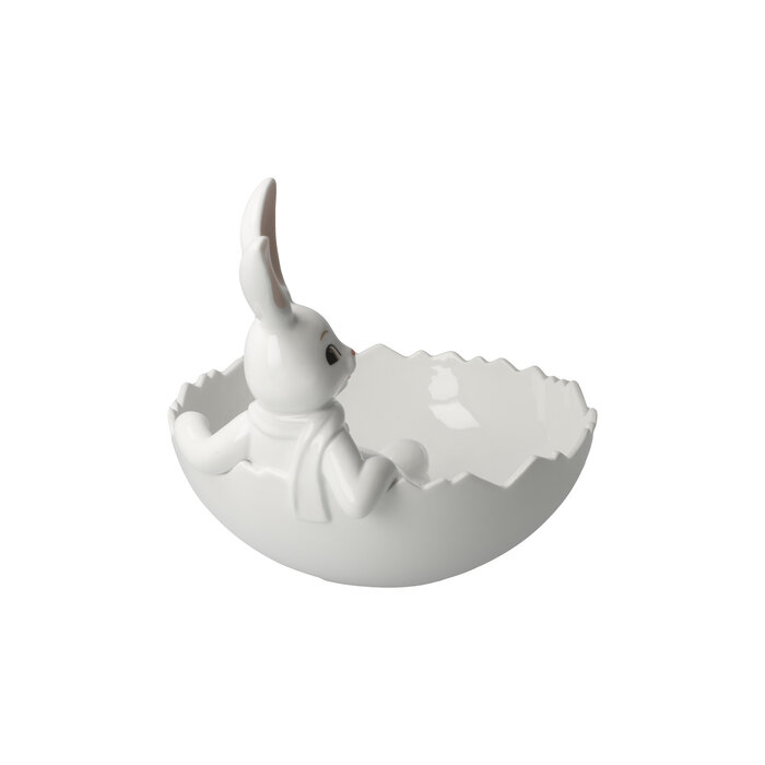 Goebel Porzellanmanufaktur Goebel Hase Snow White mit Schale – Weiß