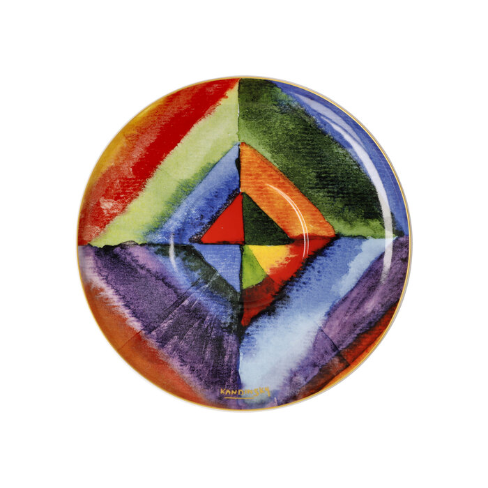 Goebel Porzellanmanufaktur Milchkaffeetasse mit Unterteller | Farbstudie I Kandinsky