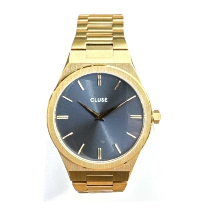 Cluse Minimalistische Eleganz Cluse Vigoureux Damenuhr CW0101210005 – Gold mit Blauem Zifferblatt