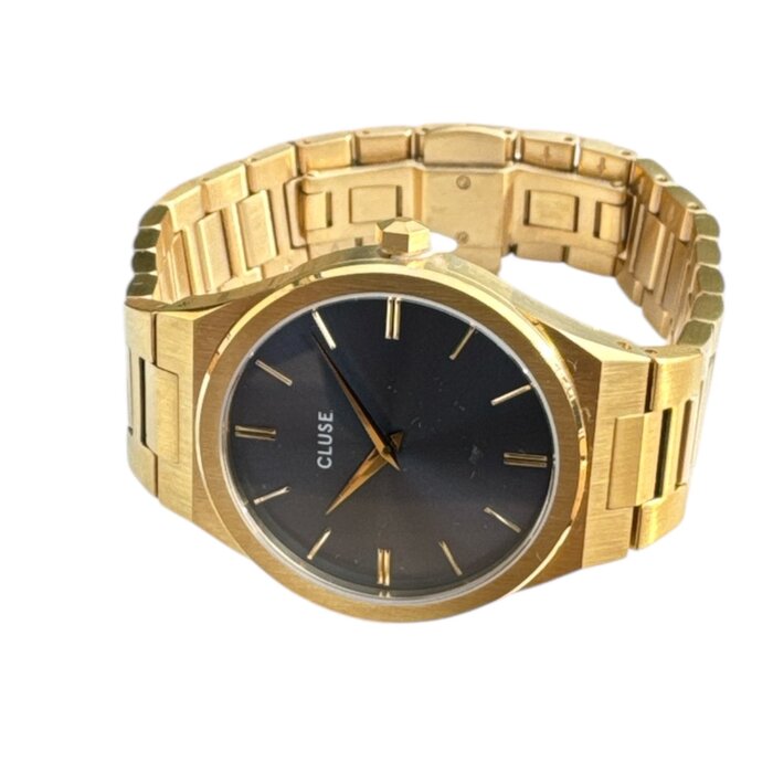 Cluse Minimalistische Eleganz Cluse Vigoureux Damenuhr CW0101210005 – Gold mit Blauem Zifferblatt