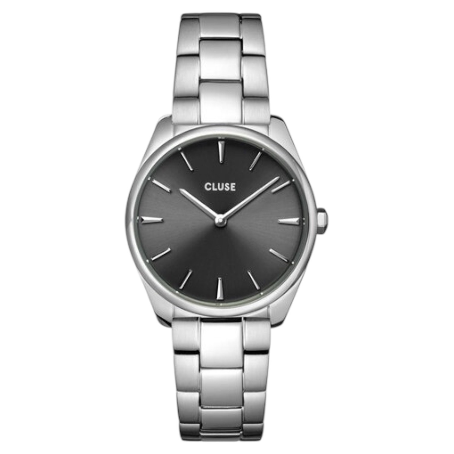 Cluse Minimalistische Eleganz Cluse Féroce – Damenuhr anthrazit/silber