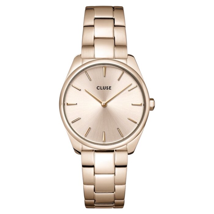 Cluse Minimalistische Eleganz Cluse Damenuhr – Roségold & Gliederarmband