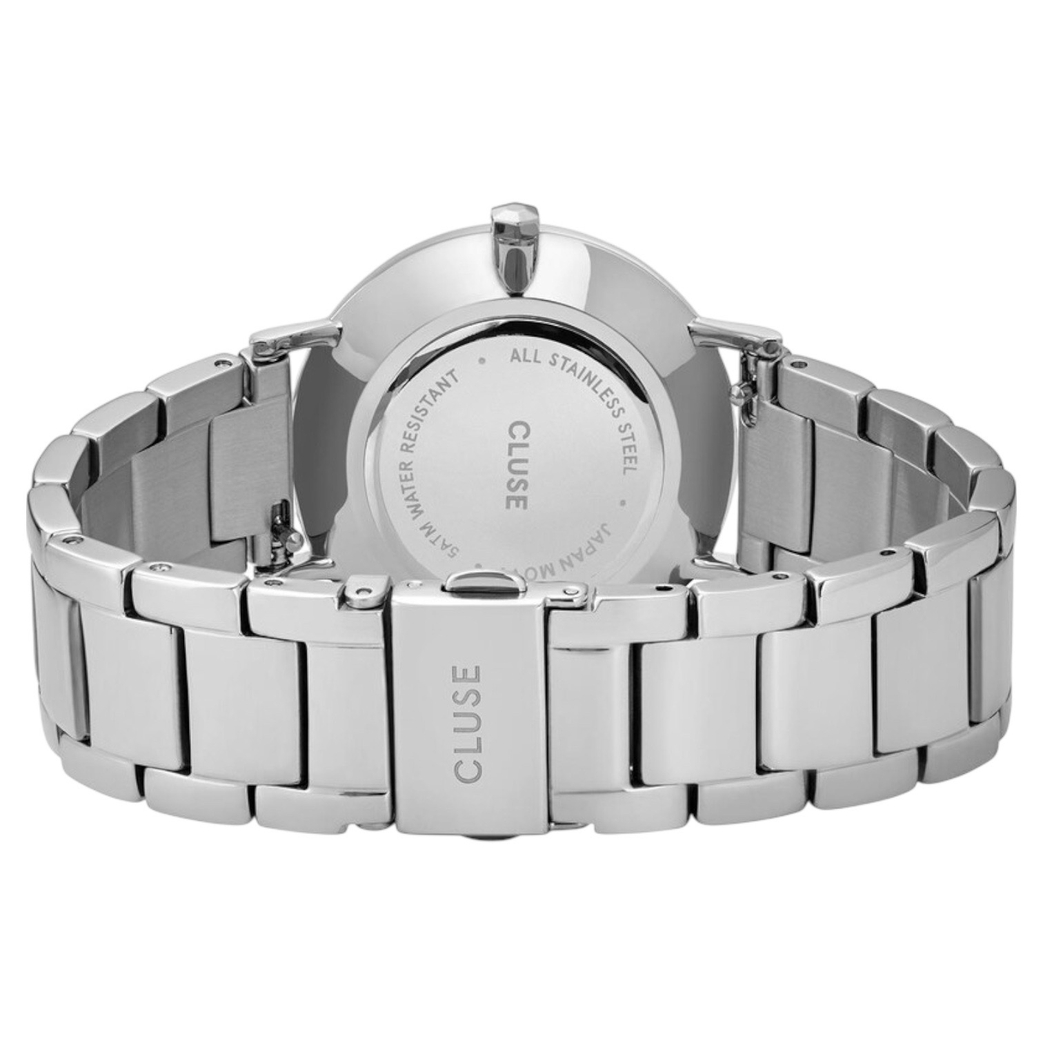 Cluse Minimalistische Eleganz CLUSE Minuit 3-Link Silver White/Silver