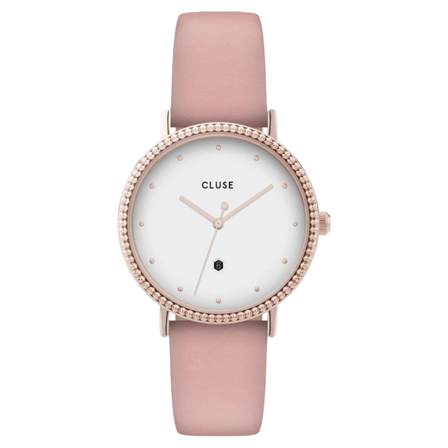 Cluse Minimalistische Eleganz Le Couronnement Damenuhr Roségold/Rosa