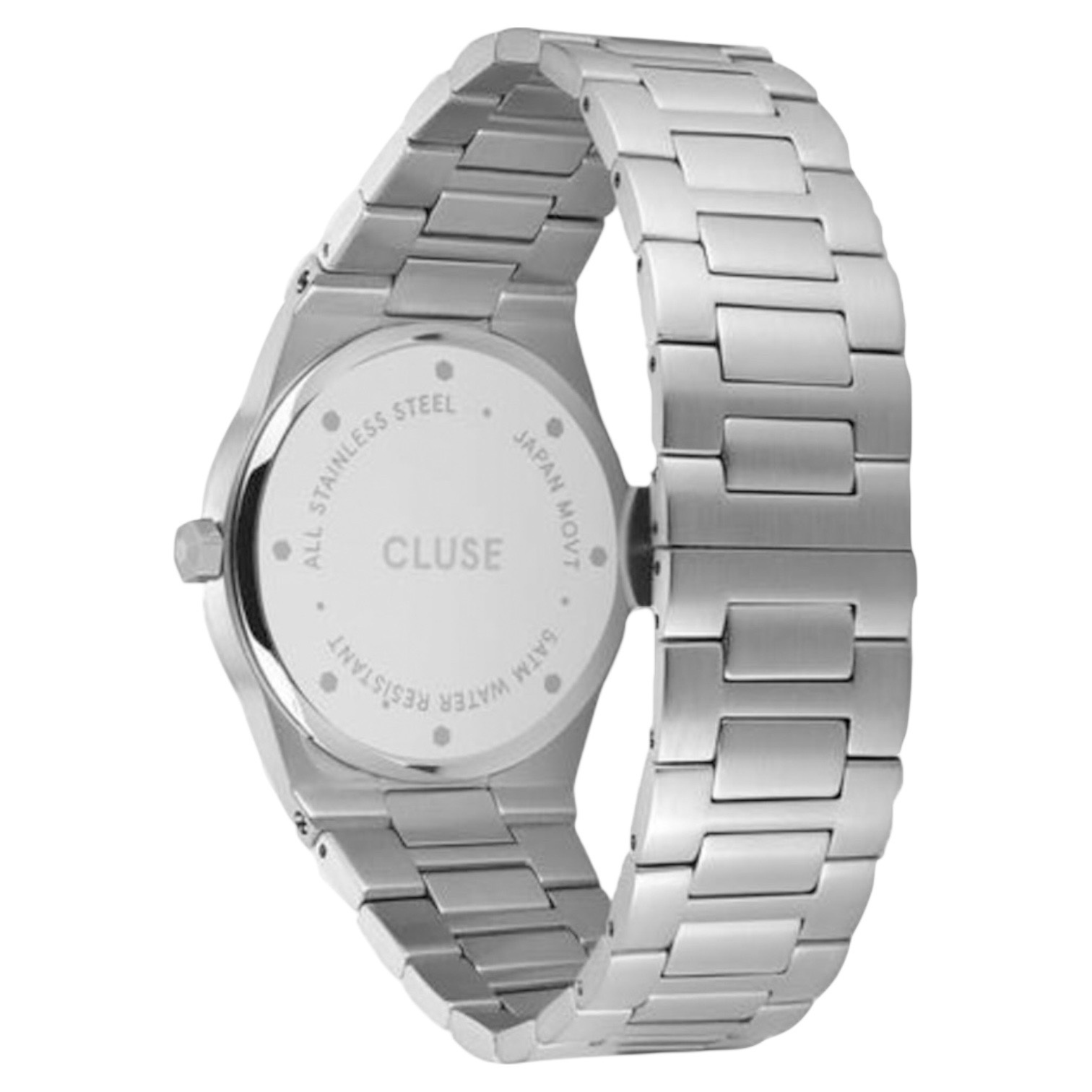 Cluse Minimalistische Eleganz Cluse Herrenuhr Silber mit schwarzem Zifferblatt