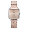 CLUSE La Tétragone CL60019 – eckige Damenuhr Silber-Rosé