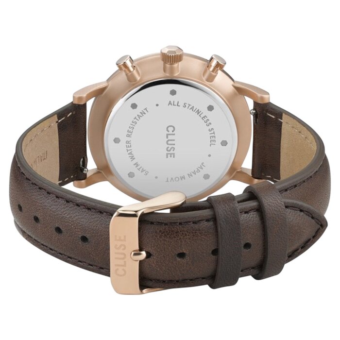 Cluse Minimalistische Eleganz CLUSE Aravis CW0101502002 – Herrenuhr Chronograph Roségold