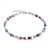 Coeur de Lion GeoCUBE® Iconic Halskette Silber-Royal