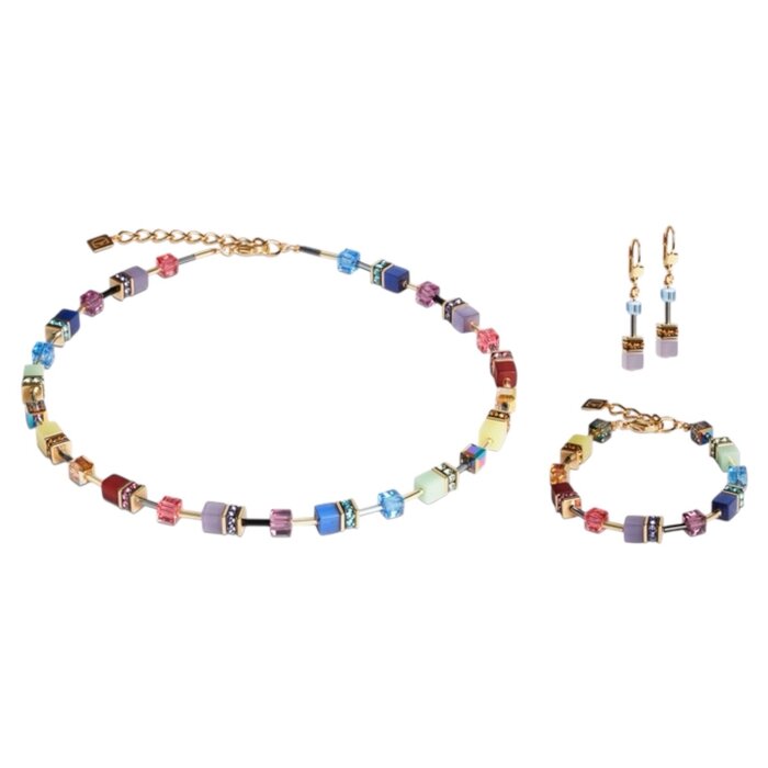 COEUR DE LION  GeoCUBE® Iconic Armband Festive Gold-Multicolor von Coeur de Lion