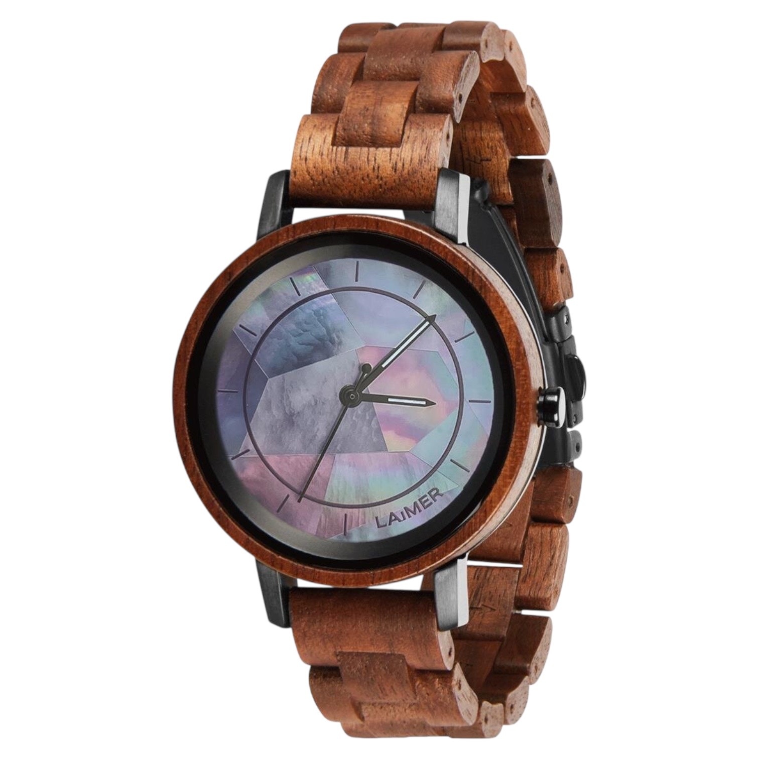 Laimer Holzuhr Kristina – Roségold/Naturholz