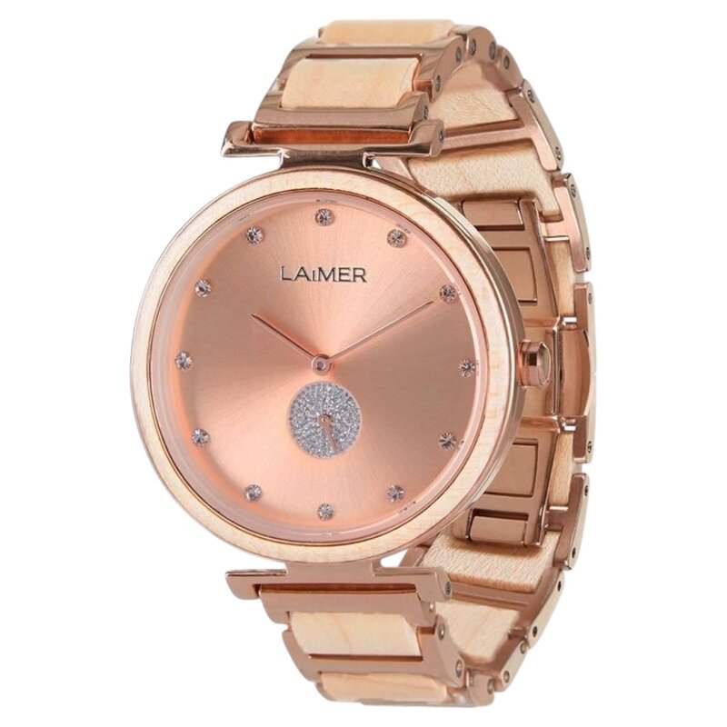 LAimer Laimer Holzuhr Maja Damen – Ahorn & Bronze