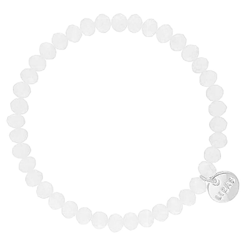 LIZAS Lizas Armband Nashville Weiß – Glasperlenarmband auf elastischem Band