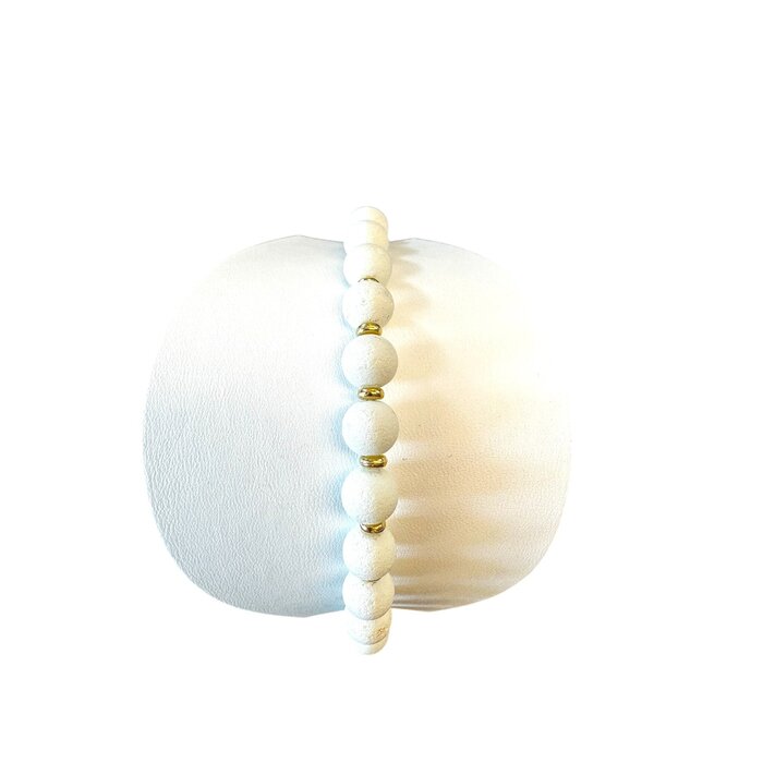 LIZAS LIZAS Armband – Beaumont mit Goldakzenten 8mm